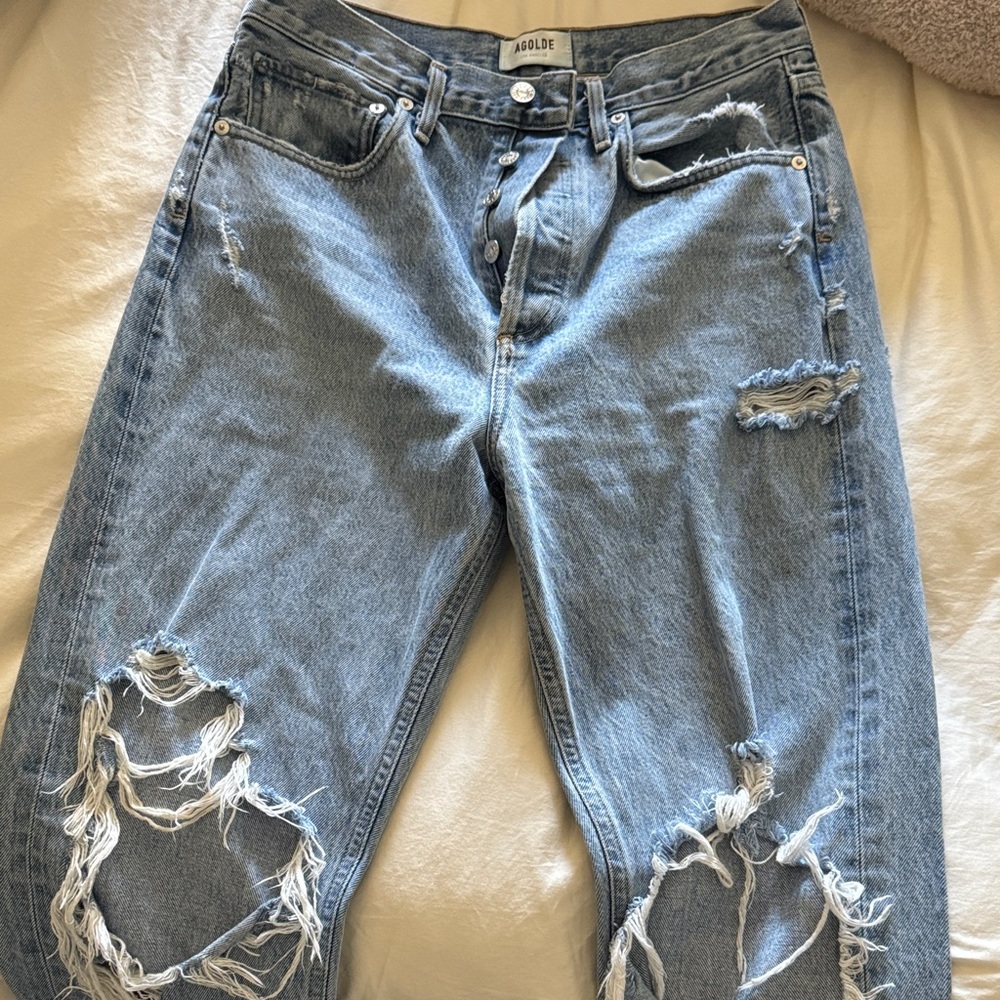 Agolde 90’s mid rise fit jeans in fall roll out